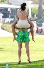 DANIELLE LLOYD in Bikini Top on Vacation in Spain 04/16/2018