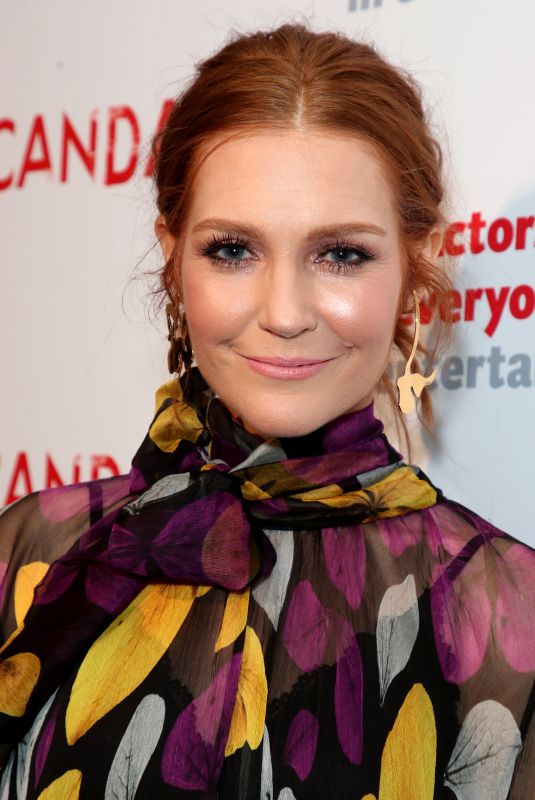 DARBY STANCHFIELD at Scandal Finale Live Stage Reading in Hollywood 04/19/2018