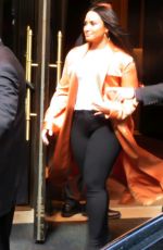 DEMI LOVATO leaves Her Hotel in New York 04/02/2018