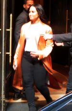 DEMI LOVATO leaves Her Hotel in New York 04/02/2018