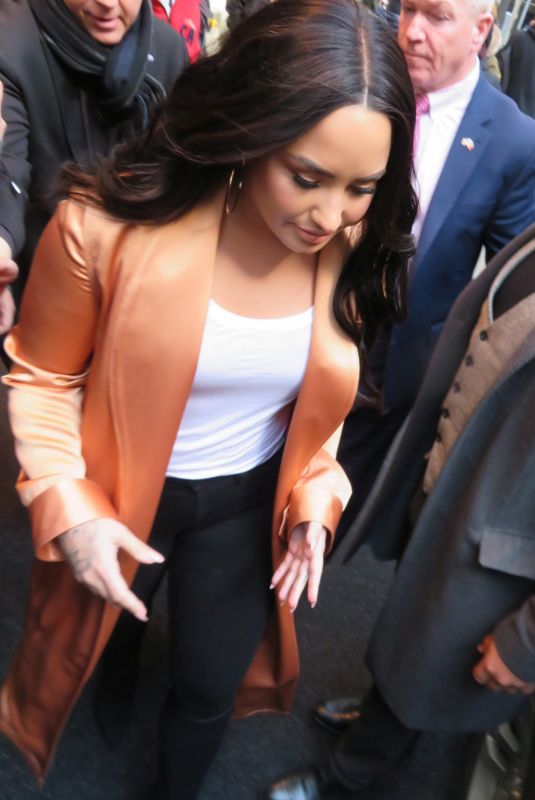 DEMI LOVATO leaves Her Hotel in New York 04/02/2018
