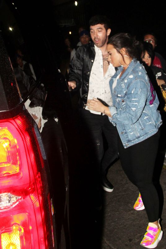 DEMI LOVATO Night Out in Hollywood 04/04/2018