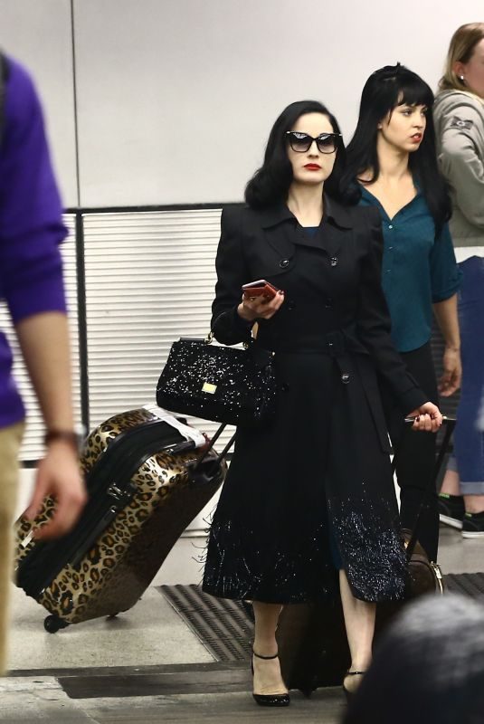 DITA VON TEESE Arrives at Airport in Miami Beach 04/24/2018