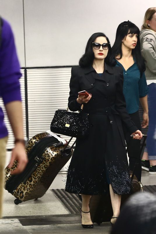 DITA VON TEESE Arrives at Airport in Miami Beach 04/24/2018