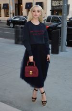 DOVE CAMERON Arrives at a Party at Rodeo Drive Burberry Store in Beverly Hills 04/18/2018