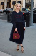 DOVE CAMERON Arrives at a Party at Rodeo Drive Burberry Store in Beverly Hills 04/18/2018
