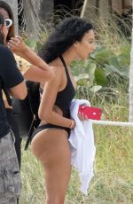 DRAYA MICHELE in Swimsuit on the Set of a Photoshoot in Miami Beach 04/21/2018