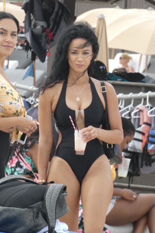 DRAYA MICHELE in Swimsuit on the Set of a Photoshoot in Miami Beach 04/21/2018