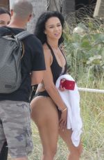 DRAYA MICHELE in Swimsuit on the Set of a Photoshoot in Miami Beach 04/21/2018