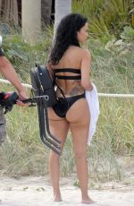 DRAYA MICHELE in Swimsuit on the Set of a Photoshoot in Miami Beach 04/21/2018