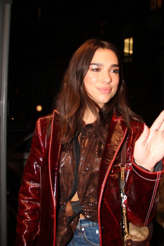 DUA LIPA Arrives at NRJ Music Radio in Paris 04/03/2018