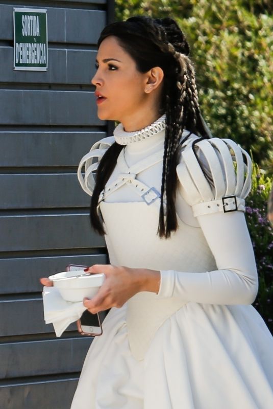 EIZA GONZALEZ on the Set of Paradise Hill in Barcelona 04/06/2018