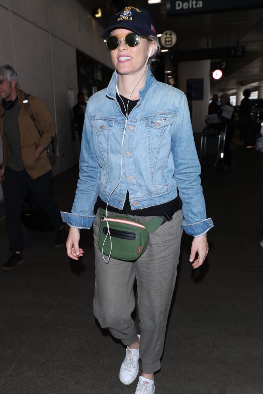 ELIZABETH BANKS at LAX Airport in Los Angeles 04/19/2018