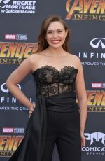 ELIZABETH OLSEN at Avengers: Infinity War Premiere in Los Angeles 04/23/2018