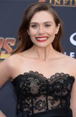 ELIZABETH OLSEN at Avengers: Infinity War Premiere in Los Angeles 04/23/2018