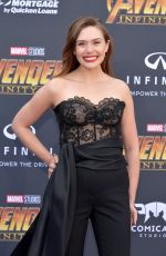 ELIZABETH OLSEN at Avengers: Infinity War Premiere in Los Angeles 04/23/2018