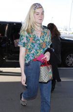 ELLE FANNING at LAX Airport in Los Angeles 04/20/2018