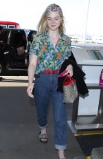 ELLE FANNING at LAX Airport in Los Angeles 04/20/2018