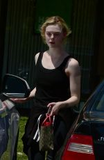ELLE FANNING Leaves Gym in Los Angeles 04/12/2018