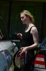 ELLE FANNING Leaves Gym in Los Angeles 04/12/2018
