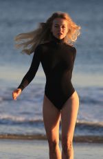 ELLEN ALEXANDER in Swimsuit on the Set of a Photoshoot in Malibu 04/10/2018