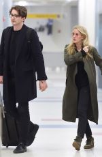 ELLIE GOULDING and Caspar Jopling at JFK Airport in New York 04/01/2018