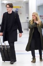 ELLIE GOULDING and Caspar Jopling at JFK Airport in New York 04/01/2018