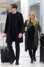 ELLIE GOULDING and Caspar Jopling at JFK Airport in New York 04/01/2018