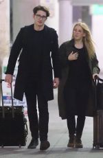 ELLIE GOULDING and Caspar Jopling at JFK Airport in New York 04/01/2018