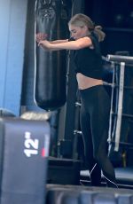 ELSA HOSK at a Gym in New York 04/12/2018