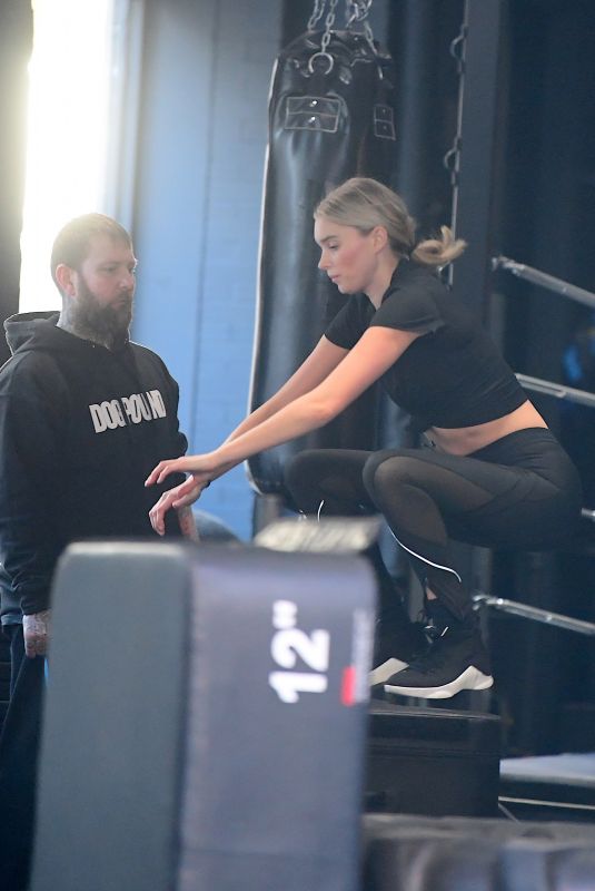 ELSA HOSK at a Gym in New York 04/12/2018