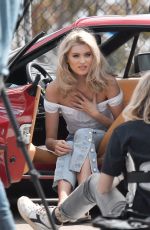 ELSA HOSK on the Set of a Photoshoot in Miami 04/07/2018