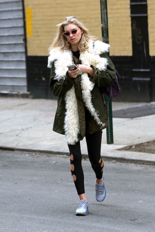ELSA HOSK Out and About in New York 04/09/2018