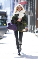 ELSA HOSK Out and About in New York 04/09/2018