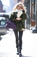 ELSA HOSK Out and About in New York 04/09/2018