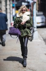 ELSA HOSK Out and About in New York 04/09/2018
