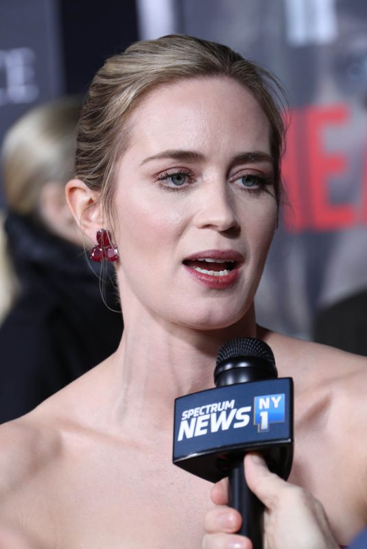 EMILY BLUNT at A Quiet Place Premiere in New York 04/02/2018