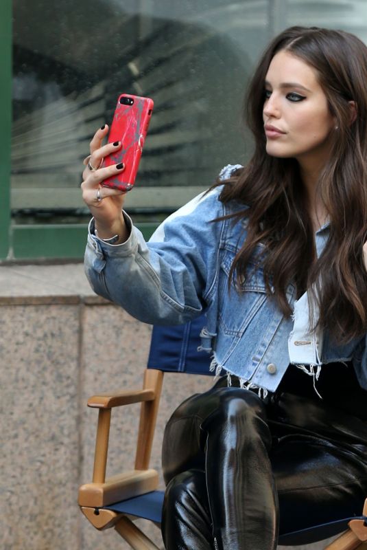 EMILY DIDONATO on the Set of Maybelline Commercial in New York 04/15/2018