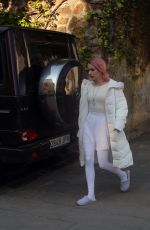 EMMA ROBERTS Arrives at Set of Paradise HIlls in Barcelona 04/19/2018