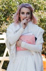 EMMA ROBERTS on the Set of Paradise HIlls in Barcelona 04/05/2018