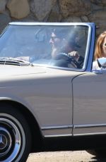 EMMA STONE Drives Her Classic Convertible in Malibu 04/25/2018