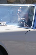 EMMA STONE Drives Her Classic Convertible in Malibu 04/25/2018
