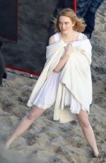 EMMA STONE on the Set of a Photoshoot at a Beach in Miami 04/25/2018