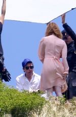 EMMA STONE on the Set of a Photoshoot in Malibu 04/27/2018