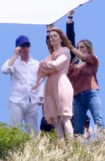 EMMA STONE on the Set of a Photoshoot in Malibu 04/27/2018
