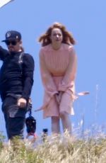 EMMA STONE on the Set of a Photoshoot in Malibu 04/27/2018