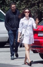 EMMY ROSSUM and Sam Esmail Out Shopping in Los Angeles 04/09/2018