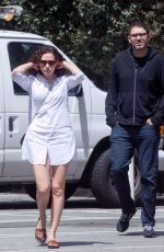 EMMY ROSSUM and Sam Esmail Out Shopping in Los Angeles 04/09/2018