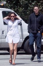 EMMY ROSSUM and Sam Esmail Out Shopping in Los Angeles 04/09/2018