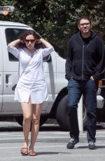EMMY ROSSUM and Sam Esmail Out Shopping in Los Angeles 04/09/2018